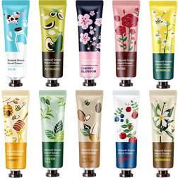 QUNGCO 10 Pack Natural Plant Fragrance Hand Cream Dry Working Hands