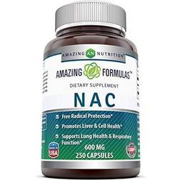 Amazing Formulas NAC N-Acetyl Cysteine 600mg 250