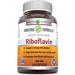 Formulas Riboflavin Dietary Supplement 400 Milligrams 120 stk