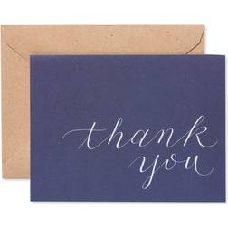 American Greetings 50 Count Thank You Cards and Envelopes Navy