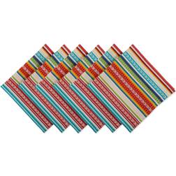 DII Baja Stripe Cloth Napkin Red, Multicolor (50.8x50.8)