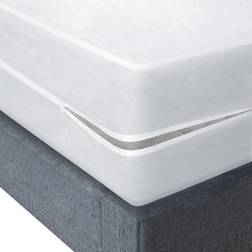 SHOPBEDDING Protector Zippered Mattress Cover White (203.2x152.4cm)