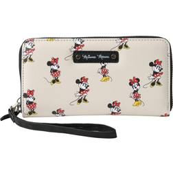 Fast Forward Women s Minnie Mouse Zip Around Wallet All-Over Character Print Wristlet