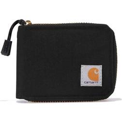 Standard Canvas Zip, Durable Zippered Wallets, Nylon Duck Black, One