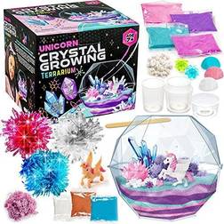Original Stationery Original Stationery Grow Your Own Crystal Unicorn Terrarium Kit, Crystal Growing Kit with Everything Needed to Grow 3 Real Crystals for Kids, Fun Creative Experiment & Unicorn Terrarium Kit for Girls