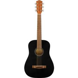 Fender FA-15 3/4 Steel 6-String Acoustic Guitar in Black