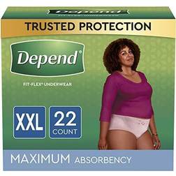 Fit-Flex Adult Incontinence Underwear for Women, Disposable, Maximum Absorbency, XX-Large, Count