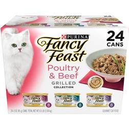 Fancy Feast Fancy Feast Gravy Wet Cat Food Variety Pack, Poultry & Beef Grilled Collection