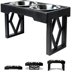 Zone Designer Diner Adjustable Elevated Dog Bowls 3