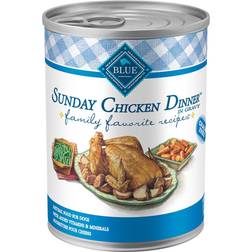 Blue Buffalo Family Favorite Sunday Chicken Dinner Canned Dog Food 12.5-oz, case of