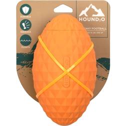 Playology Hound2O Squeaky Football Orange Dog