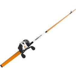 Zebco Roam Orange Spincast Reel and 2-Piece Fishing Rod Combo, ComfortGrip Rod Handle, Instant Anti-Reverse Fishing Reel, Size 30, 6'