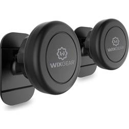 WixGear WixGear Magnetic Phone Car Mount Universal Stick On (2 Pack) Dashboard Magnetic Car Mount Holder for Cell Phones and Mini Tablets with Fast Swift-snap Technology Magnetic Cell Phone Mount