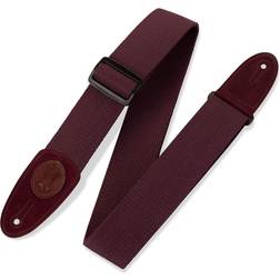 Levy's Leathers MSSC8-BRG gitarrbälte av bomull, 5,1 cm bred, burgunderröd