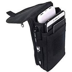 Large Smartphone Pouch, Phone Pouch, Phone Belt Pouch,Tactical Phone Holster, Multi-Purpose Tool Holder, Tactical Carrying Case Card Holder, Belt Loop Pouch Men’s Waist Pocket for Hiking, Camping