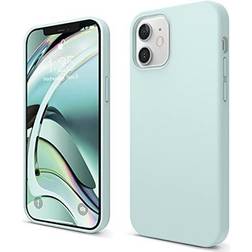 Elago Fodral med flytande silikon designat för iPhone 12-fodral och designat för iPhone 12 Pro-fodral (6,1 tum) premiumsilikon, helkroppsskydd stötsäkert fodral med 3 lager (mintgrön)