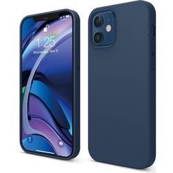Elago Fodral med flytande silikon designat för iPhone 12-fodral och designat för iPhone 12 Pro-fodral (6,1 tum) premiumsilikon, helkroppsskydd stötsäkert fodral i 3 lager (blå)