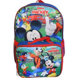 Fast Forward Mickey Mouse 16" Backpack W/Detachable Lunch Box