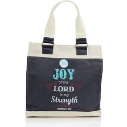 Joy Retro Blessings Canvas Tote bag Nehemiah 8:10