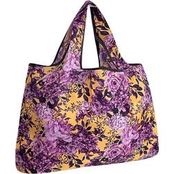 Wrapables Eco-Friendly Large Nylon Reusable Shopping Bag Lavender Bloom