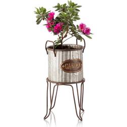 Alpine Corporation 16 Metal Flower Can Planter