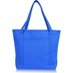 Dalix 20" Solid Color Soft Tote Bag - Royal Blue