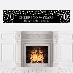 H2O Adult 70th Birthday Gold Birthday Party Decorations Party Banner