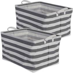 Design Imports Polyethylene Coated Laundry Bin Stripe 2