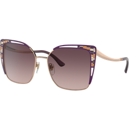 Bvlgari Sunglasses, 55 - Pink Gold-Tone/Purple