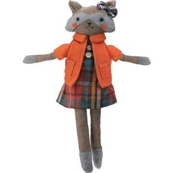 Northlight Sitting Girl Herringbone Design Fox