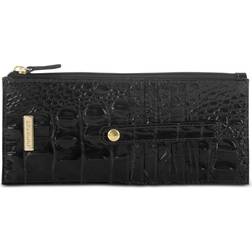 Brahmin Credit Card Melbourne Embossed Leather Wallet - Black/Gold