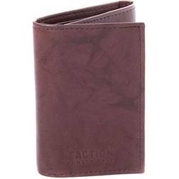 Kenneth Cole REACTION Men s RFID Leather Slim Trifold with ID Window and Card Slots Brown