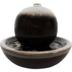 Sunnydaze Decor 7 in. Modern Orb Ceramic Cascading Tabletop Fountain