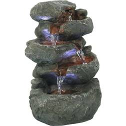 Sunnydaze Decor 10.5 Indoor Stacked Rocks Illuminated Tabletop