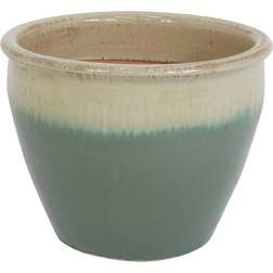 Sunnydaze Decor Sunnydaze Chalet Outdoor/Indoor High-Fired Glazed UV- Frost-Resistant Ceramic Flower Pot Planter