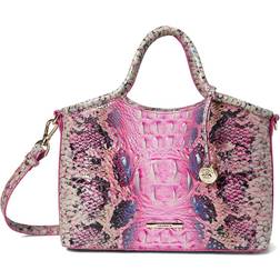 Brahmin Small Elaine Leather Crossbody Pink Cobra