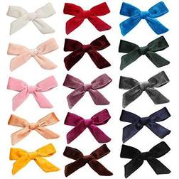 15 Pack Velvet Bow Alligator Hair Clips Barrettes Teens