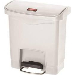 Rubbermaid Slim Jim Resin Step-On Container Front Step Style 4 gal White