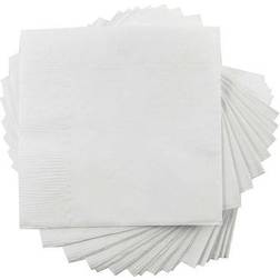 Jam Paper Medium Lunch Napkins 6.5x6.5 White 50/Pack