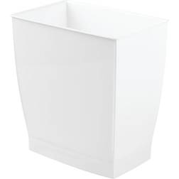 iDESIGN Mono White Plastic Wastebasket