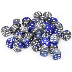 Chessex Chessex Gemini Blue-Steel/white 12mm d6 Dice Block (36)