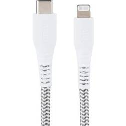 WIAWHT100010801 Braided Charging Cable, White Apple iPhone 5.9ft