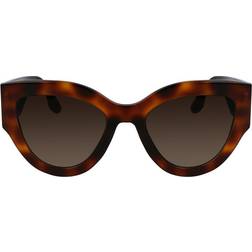 Victoria Beckham VB628S 215 Acetat Solglasögon Acetat Sköldpadda - Brun
