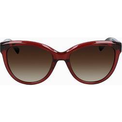 Calvin Klein CK21709S 605 Solglasögon Plast Bordeaux Brun