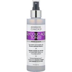 Advanced Clinicals Glycolic Acid Toner, Renew & Glow, 8