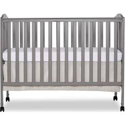 Dream On Me Folding Full Crib Steel Grey