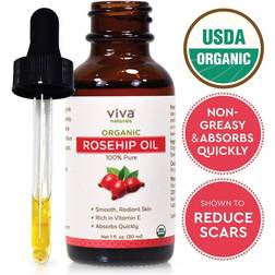 Viva Naturals Organic Rosehip Seed Oil for Face Pure Cold Pressed 30ml