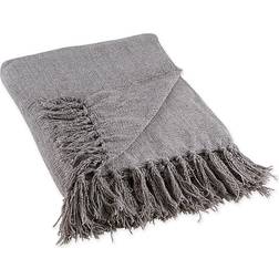 Design Imports Soft Rectangular Chenille Blankets Gray (152.4x127)