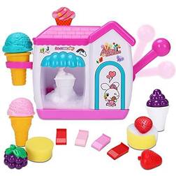 AugToy Bath Toys for Toddlers Foam Maker Bathtub Ice Cream Bubble Pretend Cake Play Set Tub Water Bathtime Toys