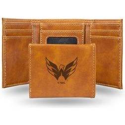 Rico NHL Laser-Engraved Brown Trifold Wallet Capitals